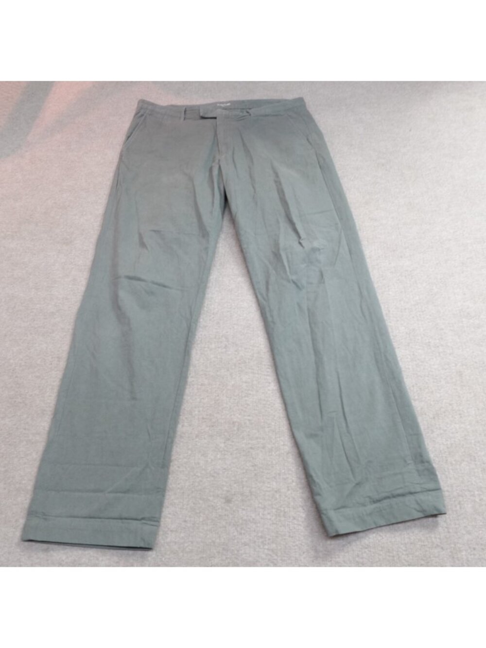 Entire World Mens Pants 36 x 31 Green Gray Trousers Cotton